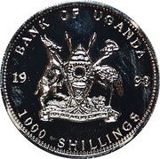 1000 Shillings Princess Diana and disabled child obverse image