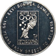 1000 Shillings Summer Olympics - Melbourne reverse image