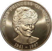 1000 Shillings Princess Diana, Uganda, 1998 reverse image