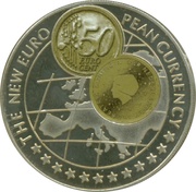 1000 Shillings 50 Euro cent Netherlands, Uganda, 1998-1999 reverse image