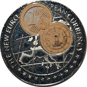 1000 Shillings 1 Euro cent Austria, Uganda, 1999 reverse image