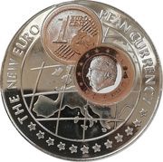 1000 Shillings 1 Euro cent Belgium, Uganda, 1999 reverse image