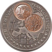 1000 Shillings 1 Euro cent Germany, Uganda, 1999 reverse image