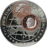 1000 Shillings 2 Euro cent Belgium, Uganda, 1999 reverse image
