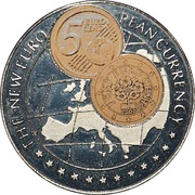 1000 Shillings 5 Euro cent Austria, Uganda, 1999 reverse image