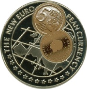 1000 Shillings 5 Euro cent Netherlands, Uganda, 1999 reverse image