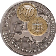1000 Shillings 10 Euro cent Germany, Uganda, 1999 reverse image