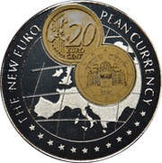 1000 Shillings 20 Euro cent Austria, Uganda, 1999 reverse image