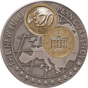 1000 Shillings 20 Euro cent Germany, Uganda, 1999 reverse image