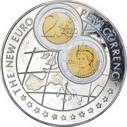 1000 Shillings 2 Euro Austria, Uganda, 1999 reverse image