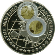1000 Shillings 2 Euro Netherlands, Uganda, 1999 reverse image