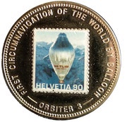 1000 Shillings Circumnavigation of the Earth by balloon, Uganda, 1999 reverse image