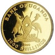 1000 Shillings Chimpanzee obverse image