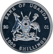 1000 Shillings Lion obverse image