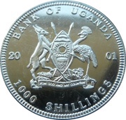 1000 Shillings Cape buffalo obverse image