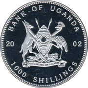 1000 Shillings Hammerhead shark obverse image