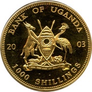 1000 Shillings John Paul II; brass obverse image