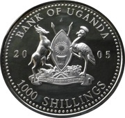 1000 Shillings John Paul II; Brazil obverse image