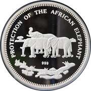 2000 Shillings Elephant herd, Uganda, 1993 reverse image