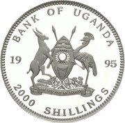 2000 Shillings Year of the Pig obverse image