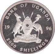 2000 Shillings Zebra obverse image