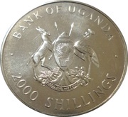 2000 Shillings Golden Wedding; copper-nickel obverse image