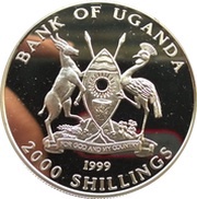 2000 Shillings Zebra obverse image