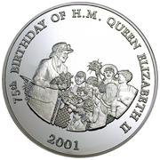 2000 Shillings Queen with children reverse image