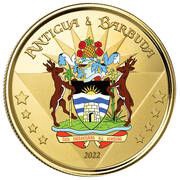 10 Dollars - Elizabeth II Coat of Arms; Coloured reverse image