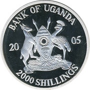 2000 Shillings Pope John Paul II obverse image