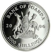 2000 Shillings Zinédine Zidane obverse image
