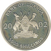 5000 Shillings Elephant obverse image
