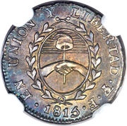 ½ Real Provincias del Rio de la Plata reverse image