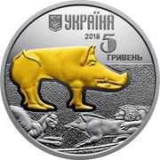 5 Hryven The Wild Boar obverse image