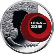 5 Hryven 75th Anniversary of Ukraine's Liberation from Fascist Invaders, Ukraine, 2019 reverse image