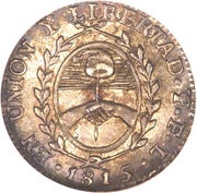½ Sol Provincias del Rio de la Plata reverse image
