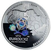 10 Hryven UEFA Euro 2012 - City of Kyiv obverse image