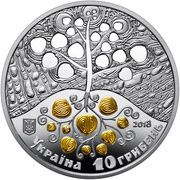 10 Hryven Digging Potatoes obverse image
