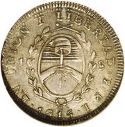 1 Sol Provincias del Rio de la Plata reverse image