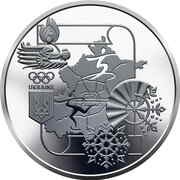 10 Hryven XXIV Winter Olympic Games, Ukraine, 2022 reverse image