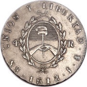 4 Reales Provincias del Rio de la Plata reverse image