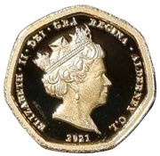 ⅛ Sovereign - Elizabeth II Decimal anniversary obverse image