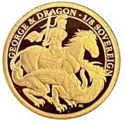⅛ Sovereign - Elizabeth II 200th Anniversary George and the dragon reverse image