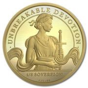 ⅛ Sovereign - Elizabeth II Platinum Jubilee reverse image