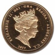 ¼ Sovereign - Elizabeth II Platinum Wedding; Gold Proof obverse image