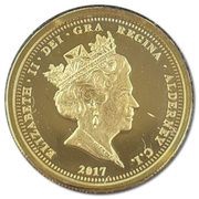 25 Pence - Elizabeth II Platinum Wedding - Monogram obverse image