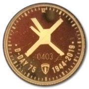 ¼ Sovereign - Elizabeth II 75th Anniversary D-Day, United Kingdom, 2019 reverse image