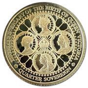 ¼ Sovereign - Elizabeth II The 200th Anniversary of Queen Victoria, United Kingdom, 2019 reverse image