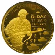25 Pence - Elizabeth II D-Day Soldiers, United Kingdom, 2019 reverse image