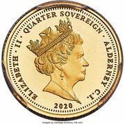 ¼ Sovereign - Elizabeth II Three Graces obverse image